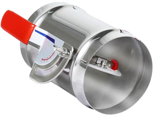 TA-VIGOR HVAC Duct 4 Inch Stainless Steel Backdraft Damper - Manual Adjustable Airflow Control Valve for Dryer Vent, Range Hood, Fans, Boiler Exhaust with Airtight Seal & Sleeve (1PC)