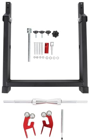 Dioche Soporte equilibrador de Ruedas para Moto Soporte Alinear Motocicleta estático con Conos centradores Ajustables 5 Pulgadas Ancho x 23 diámetro