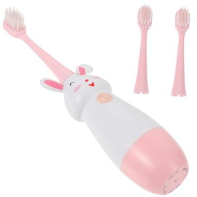 IWOWHERO Brosse Dents Électrique Rechargeable Garçon Fille Portable Ergonomique Légère avec Têtes de Nettoyage pour Soins Bucco-dentaires