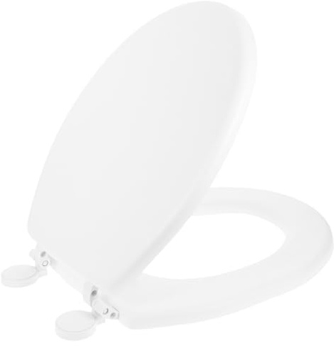 OUNONA Couvercle de Siège de Toilette Blanc en Mousse, Facile à Installer Surface Lisse, pour Accessoires de Salle de Bain et Nécessités Domestiques