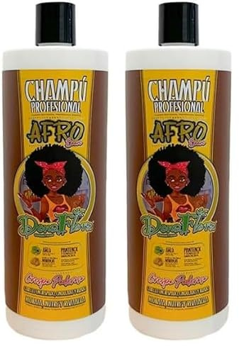 Dona Flora - Shampooing Afro Boom, Crespo Poderoso - 1000ml - Nutrition, Définition et Force pour Cheveux Bouclés - Enrichi en Amla, Orange et Acides Aminés (Lot de 2)