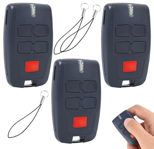 XUXLEKK 3 Pezzi Telecomando Universale Garage per BFT Mitto 2, 433 MHz Rolling Code per Cancelli BFT, 2 Canali, 2 Pulsanti, Adatto per Rolling BFT Mitto 2, Kleio, Ghibli, TRC 2, Kleio, TR