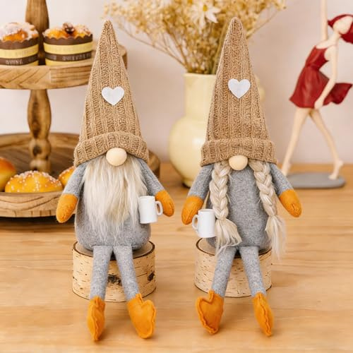 2 Stück Kaffee Gonks Plüsch Dekor,Kaffee Gonks Gnomes Plüsch Puppe,Kaffee Wichtel Deko Wichtel,Kaffee Gonks Plüsch Puppe Dekor,Handgemachte Kaffeebar GNOME Dekor,für Cafe Küche Home Office Deko
