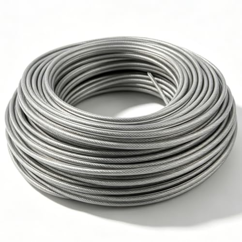 2 stycken grästrimmer-tråd 3 mm ⌀ x 90 m, trimmertråd klipptråd med förstärkning för grästrimmer och friklippare, ersättningstråd för grästrimmer, nylontråd för gräs gräs gård trädgård