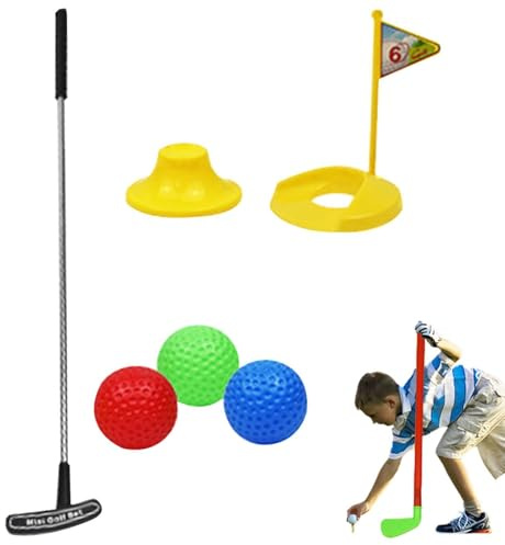 Golfset für Kinder - Golfspielzeug-Set für Jungen, Golfschläger-Set, Geburtstagsgeschenke für kleine Kinder, kleine für Rasen, Garten