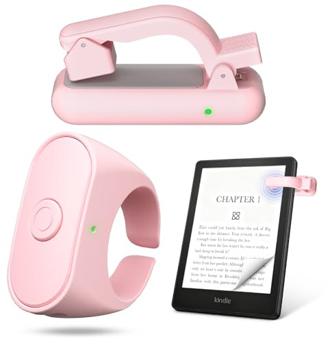 Kindle Page Turner Ring, Clip-On Clicker for Kindle & Camera Remote
