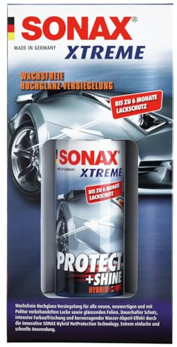 SONAX XTREME Protect+Shine (210 ml) wachsfreie Hochglanz-Versiegelung für alle neuen, neuwertigen und mit Politur vorbehandelten Lacke | Art-Nr. 02221000
