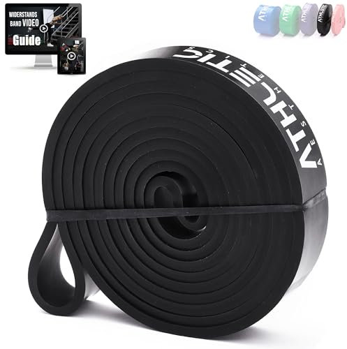 ATHLETIC AESTHETICS Premium Resistance Bands - Widerstandsbänder - Fitnessbänder Set für Ganzkörpertraining + PDF Guide (Schwarz)