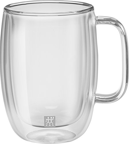 Zwilling Sorrento Plus 2-Piece Latte Macchiato Set with Handle 450 ml,Transparent
