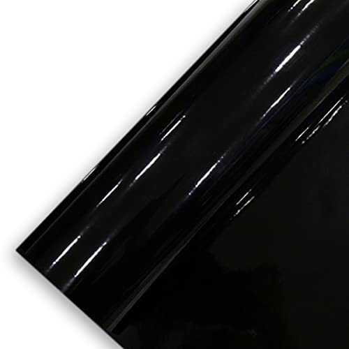 Könighaus (6,03€/m2) Schwarz Glanz Autofolie 300 x 152 cm blasenfrei mit Anleitung