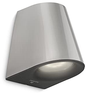 Philips myGarden 172874716 Virga LED Wandleuchte, Höhe 12 cm, Edelstahl, 1 flammig, Bewegungsmelder