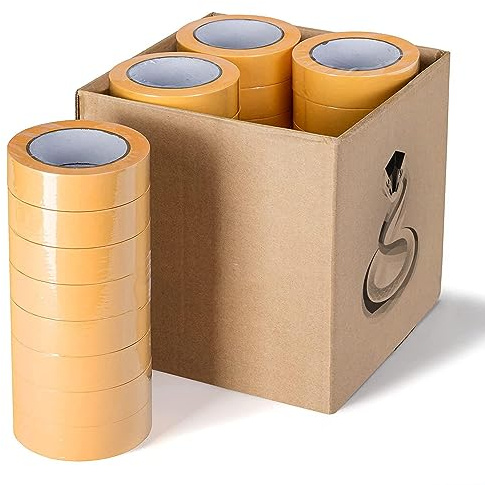 Colorus Mamba Goldband Washi Tape 25 mm x 50 m, 12 Rollen Abklebeband | Soft Tape aus Washi-Reispapier für gestochen scharfe Farbkanten – 12 Rollen à 25 mm Breite und 50 m Länge