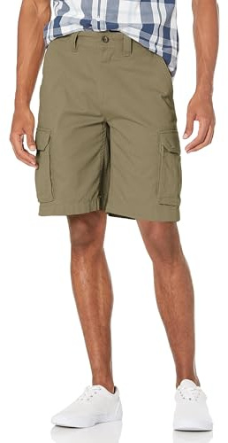 Amazon Essentials Pantalones Cortos Cargo de Corte Clásico de 25cm con Bolsillos Hombre