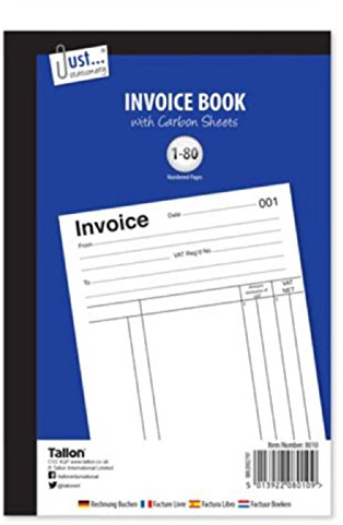 12x Invoice Books Notebook- Just Stationery- Job lot- Pages Numbered 1-80
