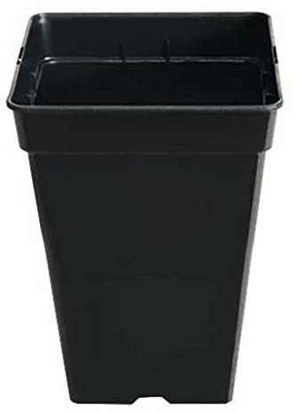 PACK DE 10 MACETAS CUADRADAS DE PLÁSTICO NEGRA DE 7L - 20x20x27,5 CM