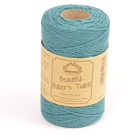 100m - Everlasto 'Solid' Beautiful Baker's Cotton Craft Twine (2mm approx) (ETON BLUE)