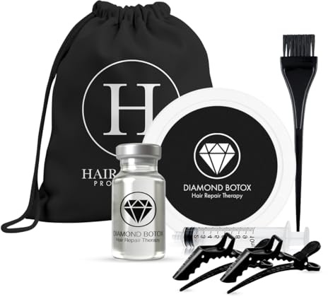 Hair Bar NYC DIY Diamond B0T0X Hair Treatment Home Kit Deep Hydration & Split End Repair, Reduces Frizz Instantly and Stimulate Follicles to Stop Hair Loss (All Hair Types) Up to 4 Applications
