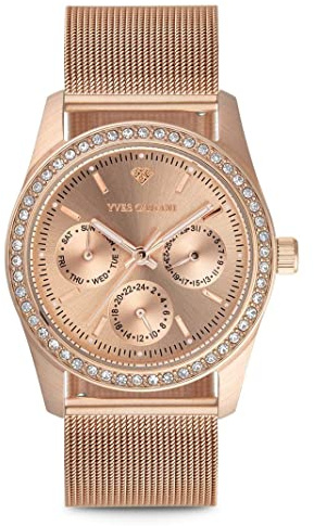 Yves Camani MIELLE II Damenuhr 35mm Roségold Mesh Milanese Armband