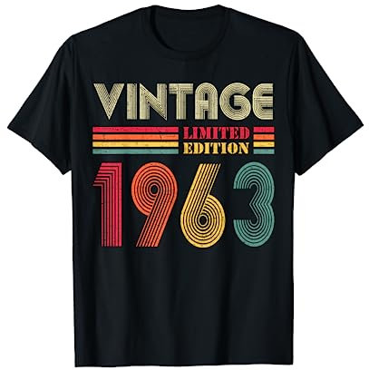 60. Geburtstag Mann Frau 60 Jahre 1963 Lustig Geschenk T-Shirt