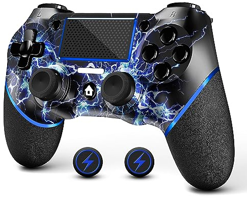 AceGamer Mando inalámbrico para PS4, diseño personalizado V2 Gamepad Joystick para PS4 con agarre antideslizante en ambos lados y conector de audio de 3.5 mm (Lightning)
