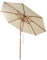 KOMFOTTEU Sonnenschirm knickbar, Gartenschirm 270/300cm aus Holz, Marktschirm mit 8 Streben, Terrassenschirm neigbar für Garten, Strand, Balkon, Beige (300 cm)