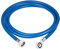 Invero Universal Replacement Blue Washing Machine and Dishwasher Cold Water Inlet Fill Hose Pipe 2.5m with Straight and 90 Degree Bend - 2.5 Metre Length