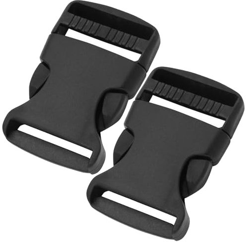 2 Pièces Boucle Plastique 25mm Avec Clip, Fermoirs de Sac à Dos à Double Ouverture Latérale, Side Release Buckle Pour Bagages