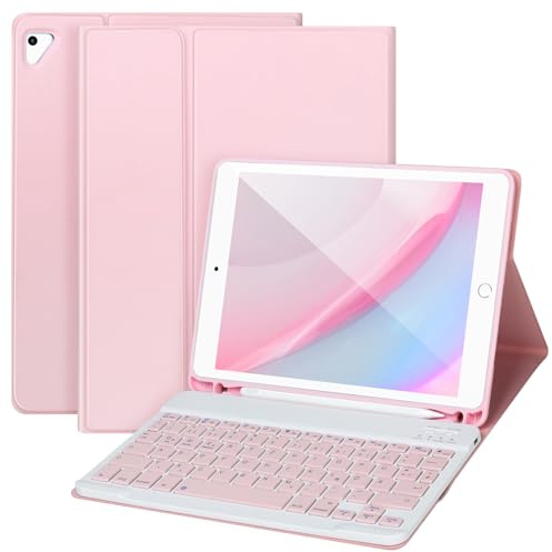 iPad-Tastaturhülle für iPad 6. Generation 2018, iPad 5. Generation 2017, Bluetooth-Tastatur für iPad Air 2/1, Pro 9,7 Zoll, Hülle mit Tastatur, iPad 6. Generation, iPad-Tastaturhülle 6. Generation mit