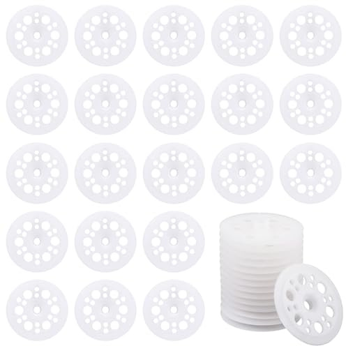 100 arandelas planas de plástico transparente para extender la carga, arandelas de espuma transparente, fijaciones aislantes, arandelas de plástico con tornillos para fijación y fijación
