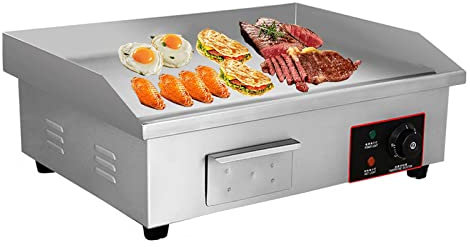 JMOZHCD Commercial Electric Griddle Full Flat Grill, Large Griddle Hot Cooking Plate with Temperature Control, Suitable for Home Barbecue (818a)