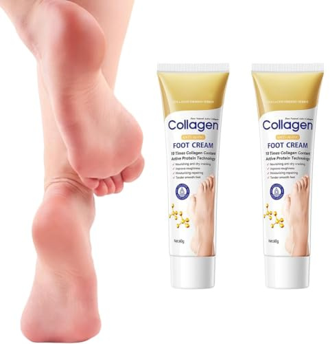 2Pcs Foot Collagen Cream 60g - Moisturise and Protect Dry Callused Feet