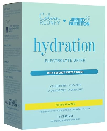 Applied Nutrition - Coleen Rooney - Hydration Powder - Coconut Water Infused - Best Electrolyte Drink Mix - Best Travel Hydration Sachets - Rapid Hydration Formula - (14 Sachets - 7g Each) (Citrus)