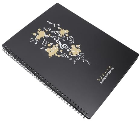 Joyance Notenhefter Notenhefter Notenordner 40 Seiten A4 Notenhefter 20 Hüllen für Orchester und Chor Design Schwarz