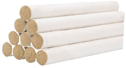 YOSADIER Handgefertigte Moxa Stäbchen 10 Stück Natürliches Moxibustionszubehör Geringer Rauch Traditionelle Akupunkturtherapie Wellness für Familie