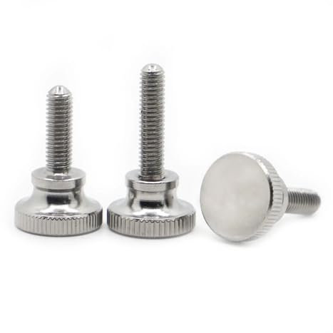 Generisch M2 M2,5 M3 M4 M5 M6 M8 304 Edelstahl Rändelkopf Handfesten Vorhangfassade Glasschloss Rändelschraube Bolzen GB834 DIN464(5mm,M2.5 2pcs)