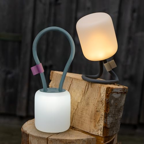 Campo Libre.® LENI I Campinglampe I flexible Outdoorlampe zum Aufhängen, Hinstellen und Montieren I dimmbare Campingleuchte I wiederaufladbar I Balkonlampe, Campinglicht, Tischlampe, Rechteckig Blau