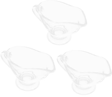 TOGEVAL 3 Pcs Glass Gravy Boat with Handle for Precise Pouring Clear Elegant Sauce Dish for Steak Sauces Salad Dressing Creamer Broth for Thanksgiving and Family Dinners
