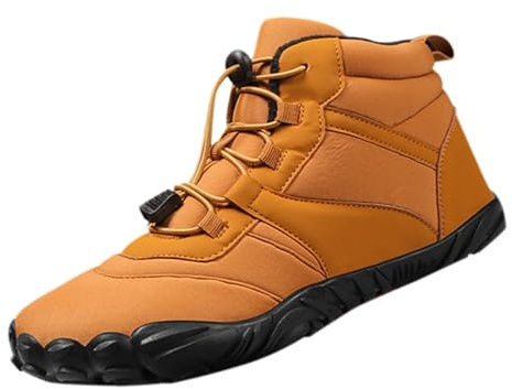 Chaussures pieds nus imperméables pour l'hiver - Chaussures pieds nus pour homme et femme - Chaussures d'hiver pour homme et femme - Doublure chaude - Bottes de neige courtes - Chaussures plates