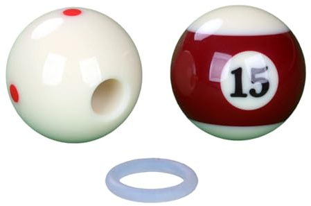 BCIOUS Tragbarer Billard-Queue-Ball mit Loch, Snooker-Training, perforiertes Billard-Schlag-Training, Zielhelfer, Billard-Übungshilfe, Zielhelfer