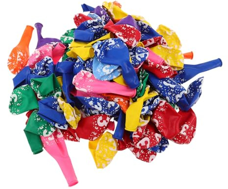 minkissy 100pcs Balloons Birthday Decoration Printed Round Inflatable Balloons for Year Old Boys Girls Event Party Supplies