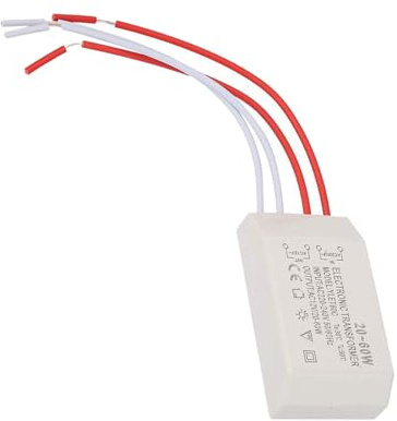 Crumye Transformador electrónico de 230 V a 12 V, 20 – 60 W CA, transformador para bombillas halógenas G4 o bombillas halógenas G4