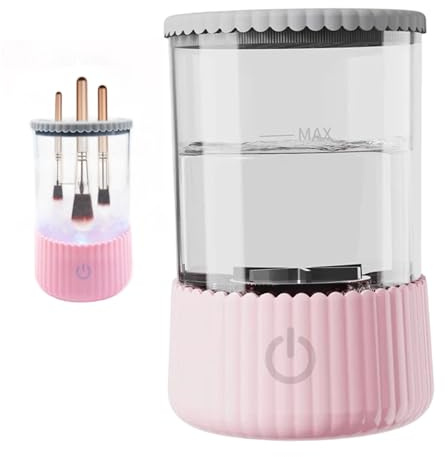 Machine de nettoyage de maquillage | Nettoyeur pinceaux maquillage électrique, automatique avec vibration pour pinceaux toutes tailles, alimenté par USB, station nettoyage et séchage m