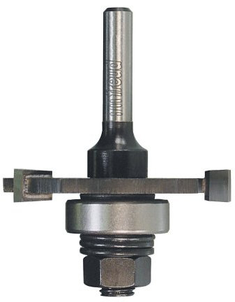 Freud 9/16 Depth Slotting Cutter Set with Tico Hi-Density Carbide for Maximum Performance - 3-Wing Cutter, Arbor & Bearing Included, Silver ICE Coating, 1/4 Shank, 2 Dia. - 63-111