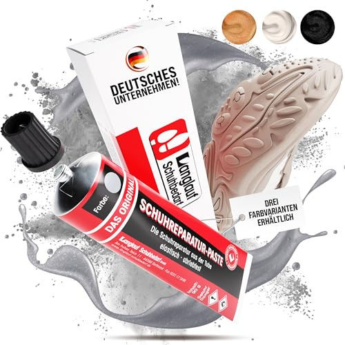 Langlauf Schuhbedarf Reparaturpaste Schuhe und Schuhsohlen I Schuhreparatur Set I Schuhreparaturpaste, Absatz Reparatur Set, Schuhsohle Reparaturpaste (altweiss)