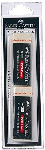 Faber-Castell B-7081-2 - Blister 2 gomas de borrar de vinilo blanco