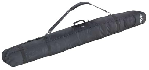 EVOC SKI Bag Skitasche, Reisetasche für Ski (weit aufklappbar, Komprimierungsgurte zur Anpassung des Packvolumens, Abnehmbarer Schultergurt, Ski bis 195 cm, Platz für Stöcke)