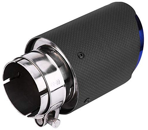 Hlyjoon Motorrad-Endschalldämpfer, Mittelschalldämpfer, hinten, Modifikation des Motors, Verbindungsschlauch mit Adapteranschluss, für 63 mm, 89 mm, Universalanschluss