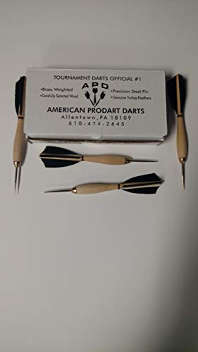 ProDart Wooden Darts (Black Feathers)