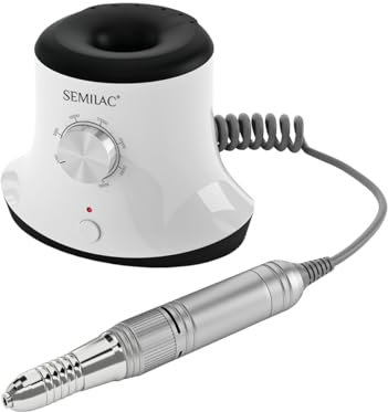 Semilac Electric Nail File 24W 30000Rpm - Perfect Nail Drill Machine for Home Use Manicure, Pedicure, Safe Removal of Gel & Acrylic Nails & Hard Skin Remover