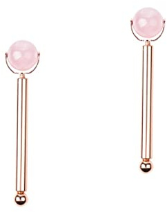 2 Pièces visage gua sha rouleau raffermissement de la peau rouleau de lifting rouleau massage masseur de visage outil de massage pour les soins de la peau jade molette Quartz rose